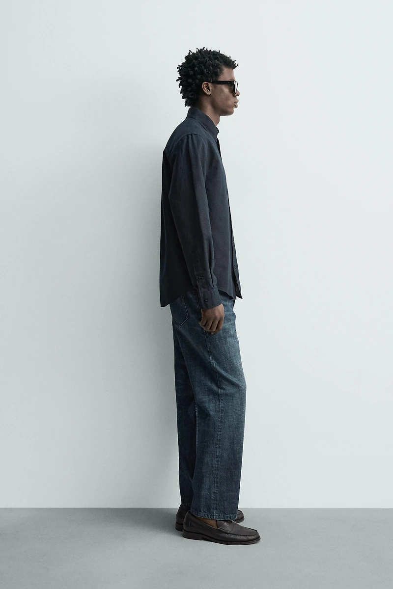 REGULAR FIT HEMP-COTTON SHIRT