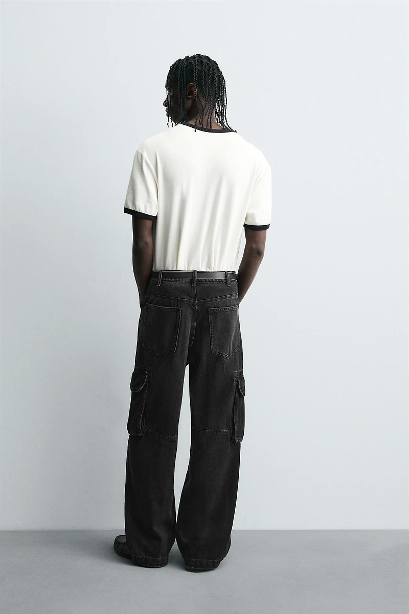 STRAIGHT FIT CARGO JEANS