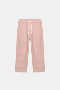 ZW COLLECTION LINEN CARGO PANTS
