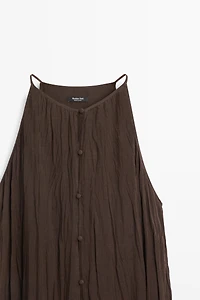 Robe midi fluide avec boutons