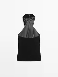 Velvet halterneck top