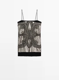 Robe courte à broderies fantaisie - STUDIO