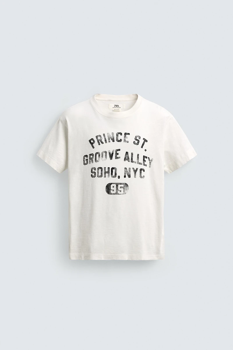 WASHED TEXT BOXY FIT T-SHIRT