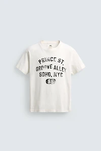 WASHED TEXT BOXY FIT T-SHIRT