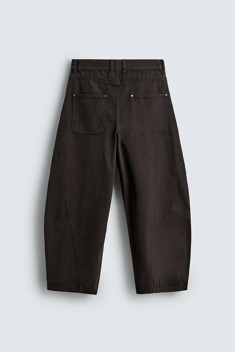 BALLOON FIT PANTS WITH SEAMS