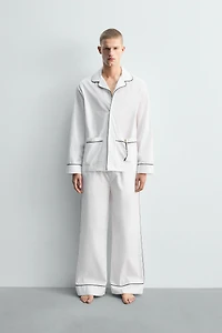 LIMITED EDITION PAJAMA SET WITH CONTRAST PIPING