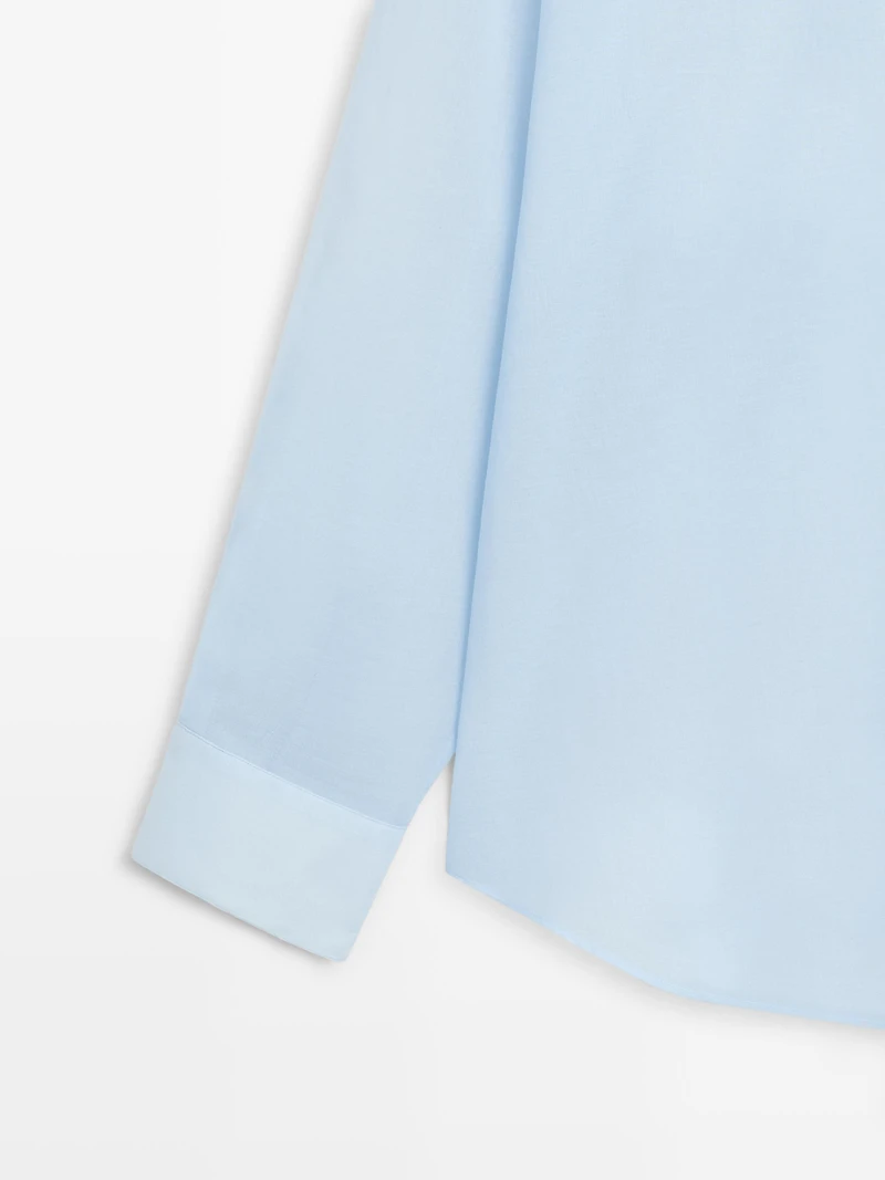 Chemise fluide col fantaisie 100 % coton
