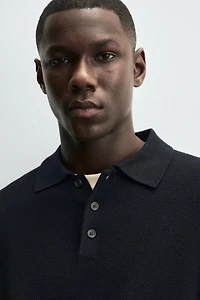 COTTON LYOCELL KNIT POLO SHIRT