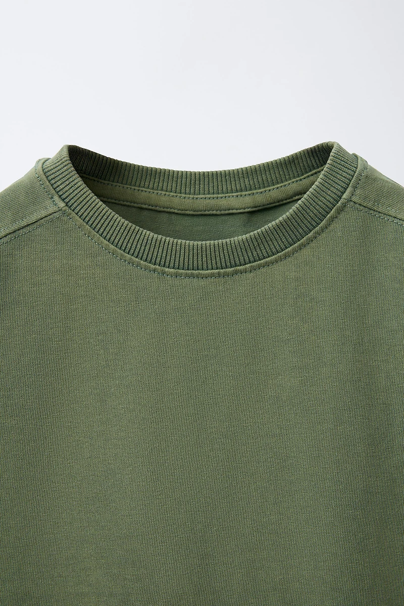 GARMENT DYE CUT-OUT T-SHIRT
