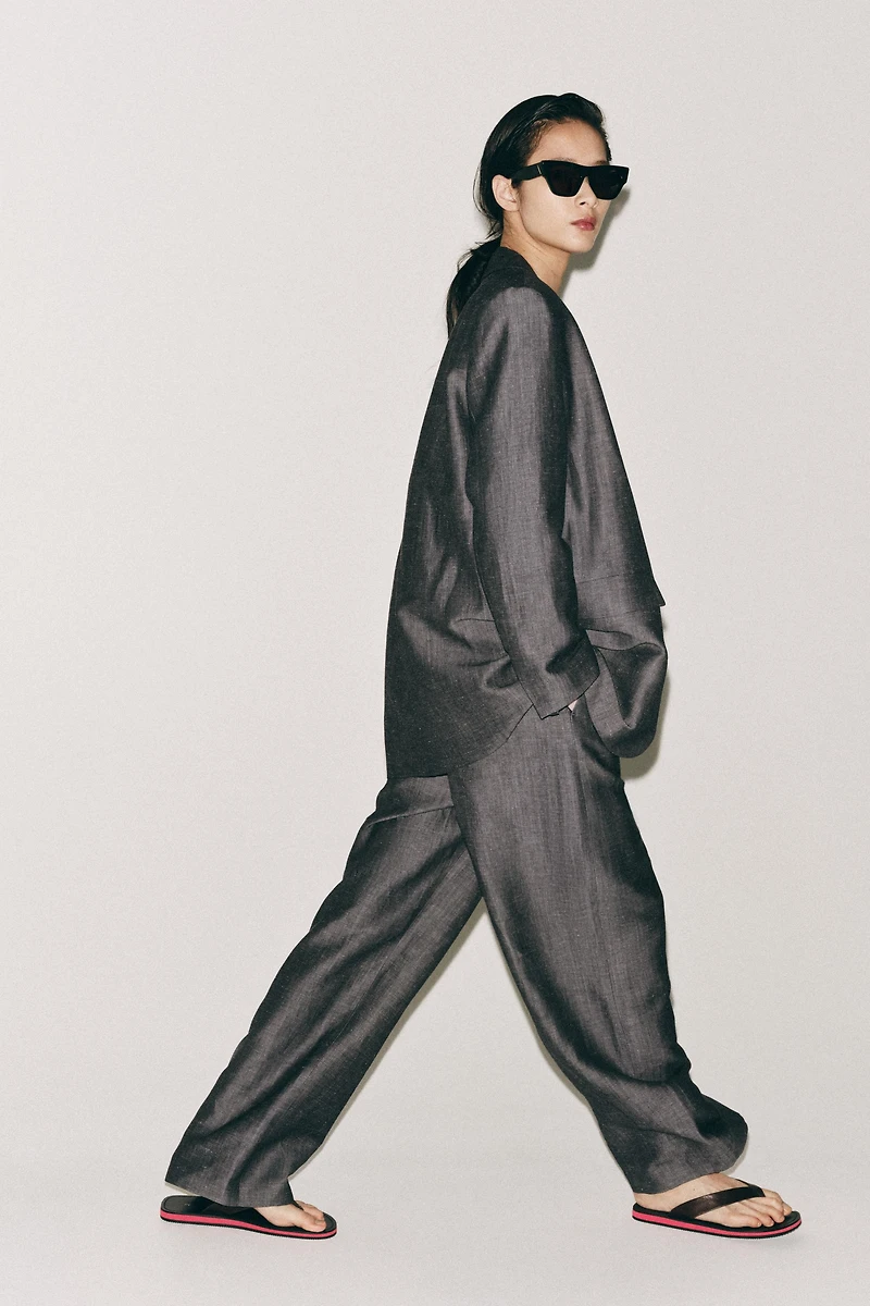 ZW COLLECTION STRAIGHT-CUT LINEN BLAZER