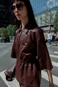 BLAZER EN MATIÈRE SYNTHÉTIQUE