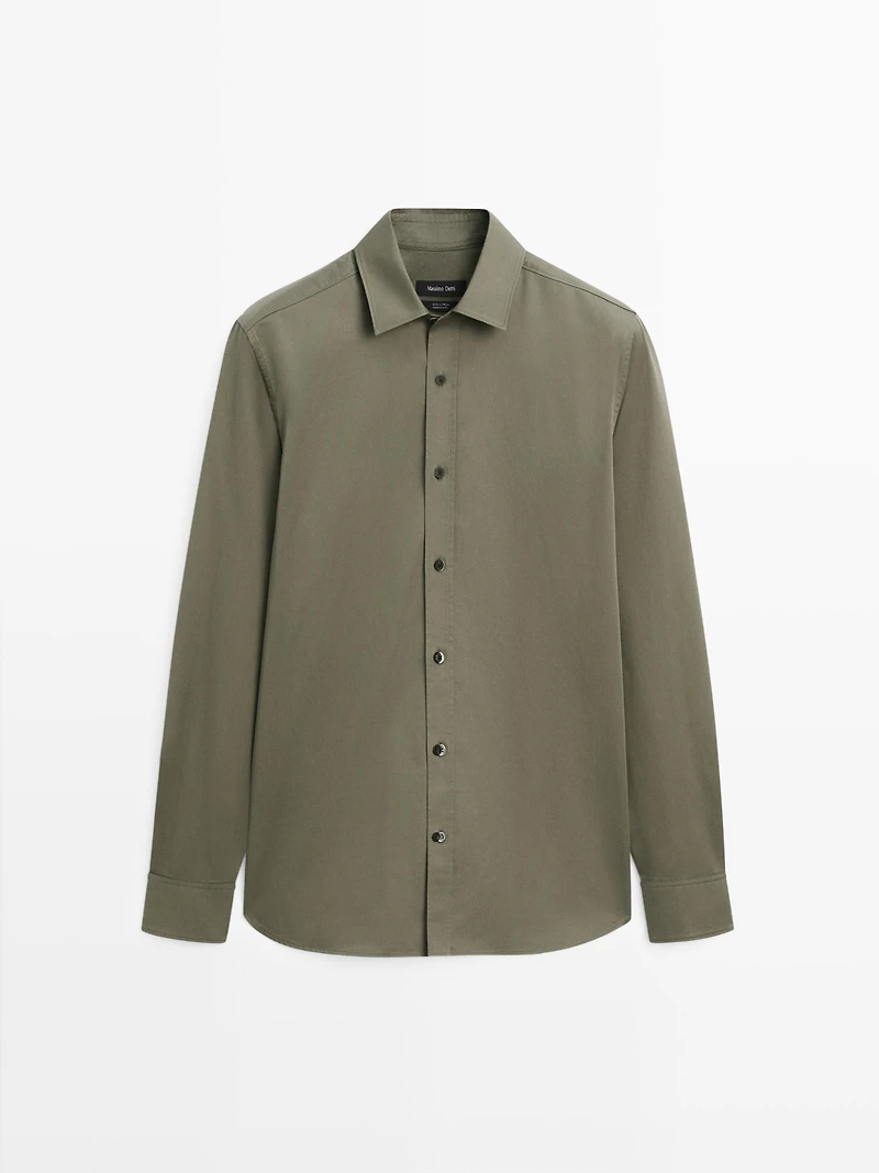 Regular-fit 100% cotton shirt