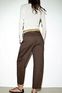 HERRINGBONE BARREL PANTS