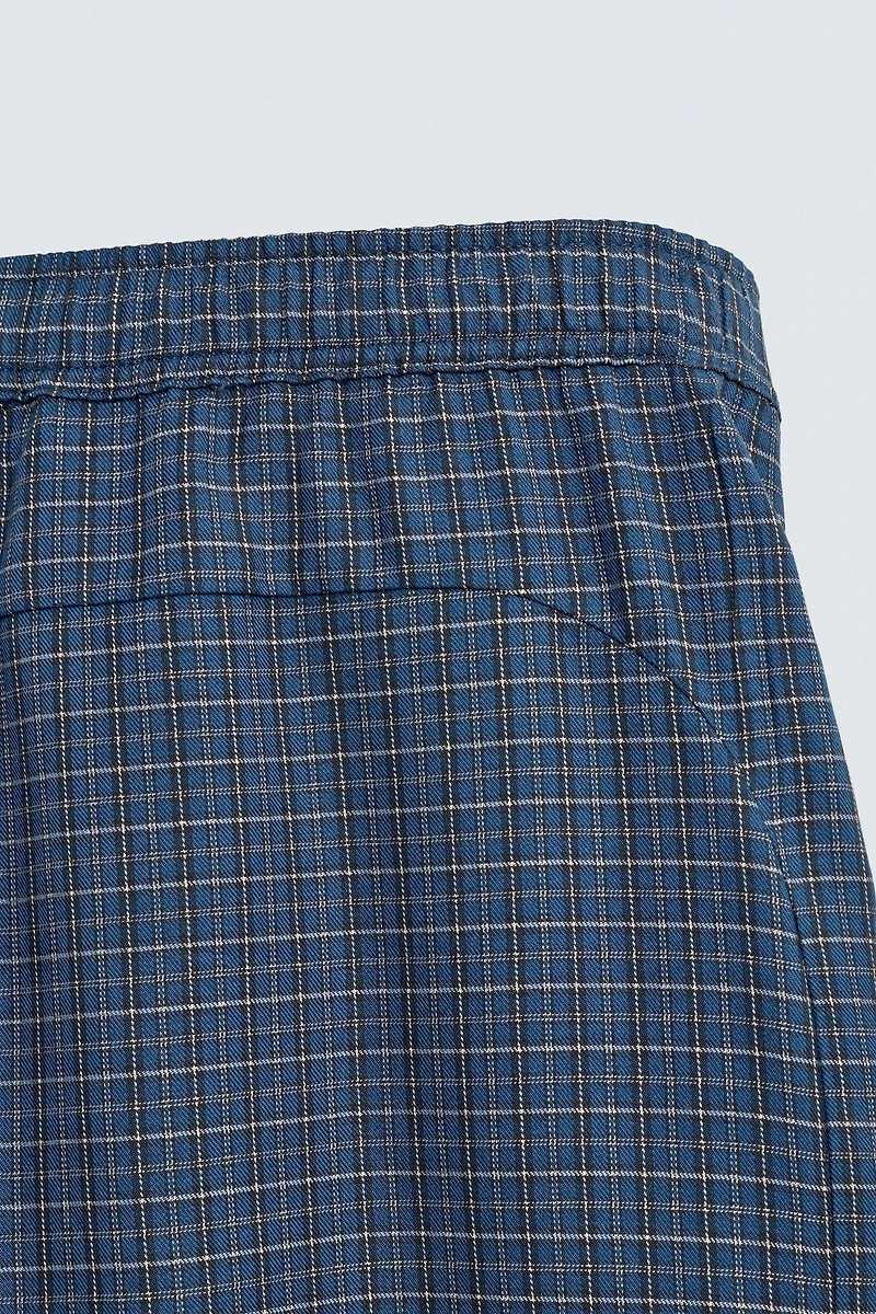 PANTALON BAGGY À CARREAUX