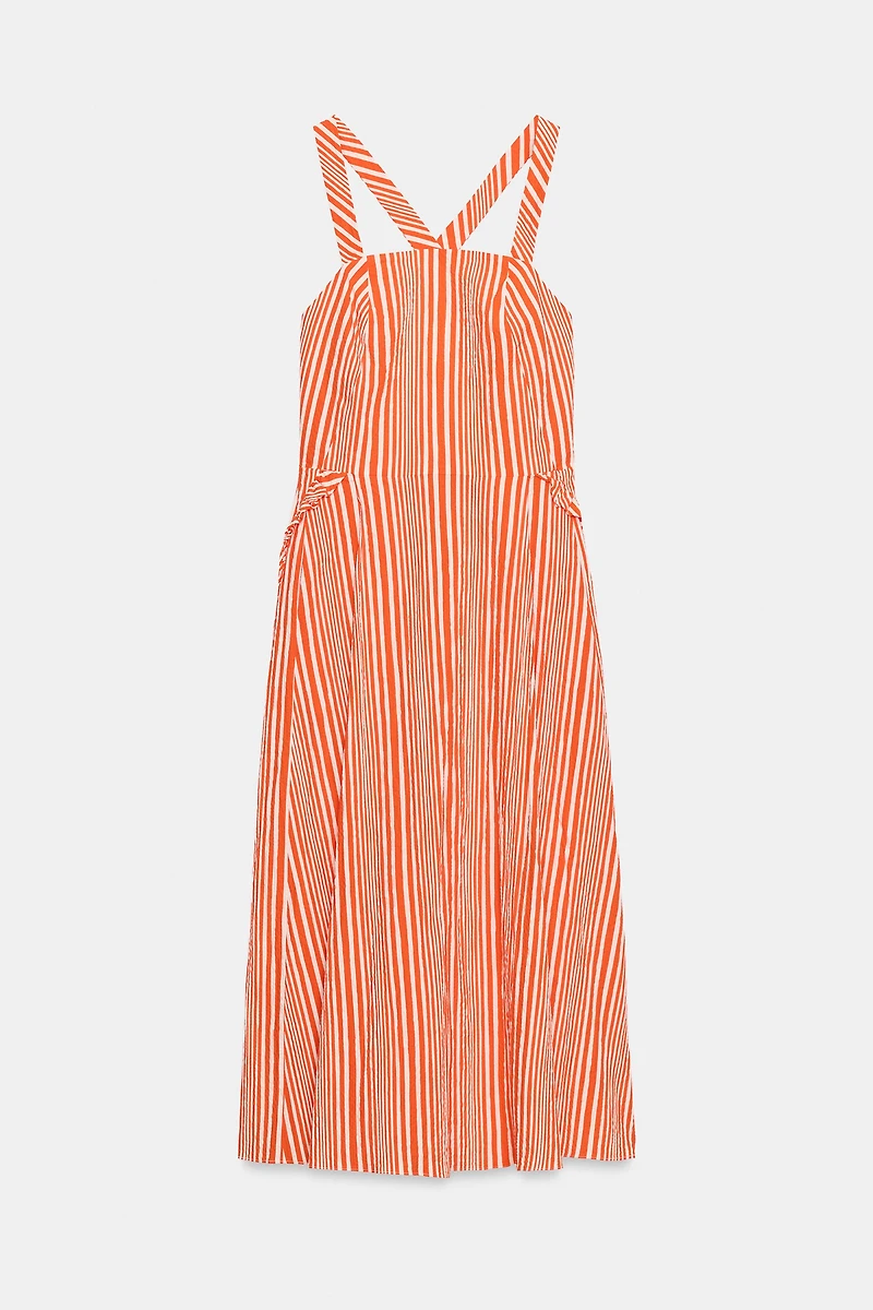 ZW COLLECTION STRIPED MIDI DRESS