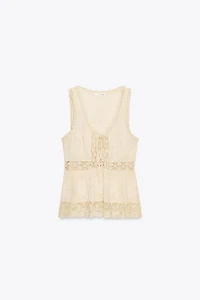 ZW COLLECTION EMBROIDERED ROMANTIC TOP