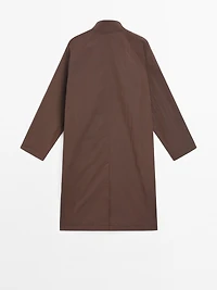 Trench fluide oversize tissu déperlant