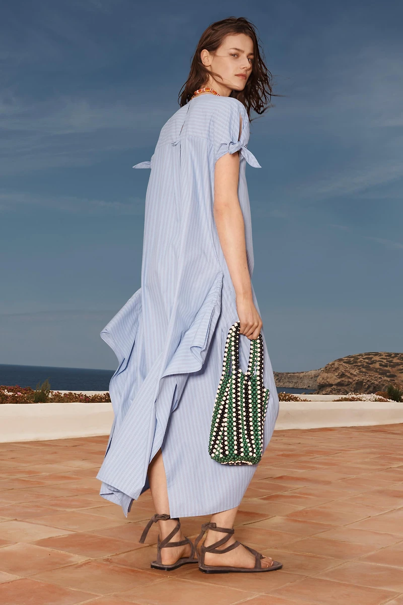 LIMITED EDITION STRIPED ASYMMETRIC DRESS