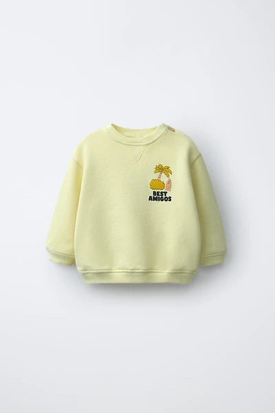 PALM TREE PRINT SWEATSHIRT