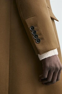 WOOL BLEND TEXTURED COAT