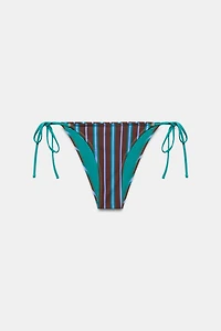 STRIPED BIKINI BOTTOMS WITH TIES