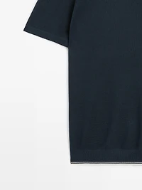 T-shirt en maille texturée à manches courtes