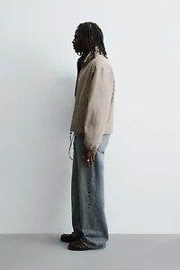 PADDED JACKET WITH COMBINED COLLAR