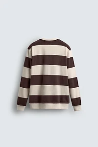 CONTRAST STRIPE SWEATSHIRT