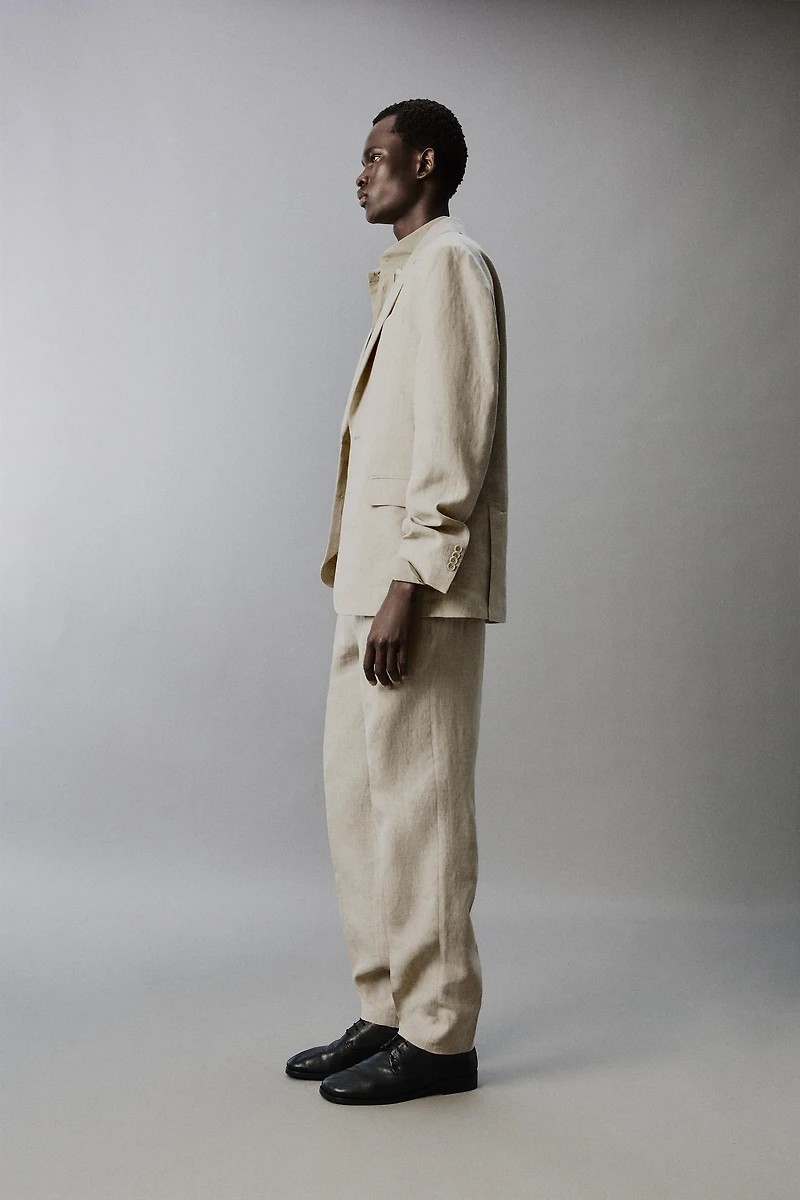 PANTALON DE COSTUME 100% LIN