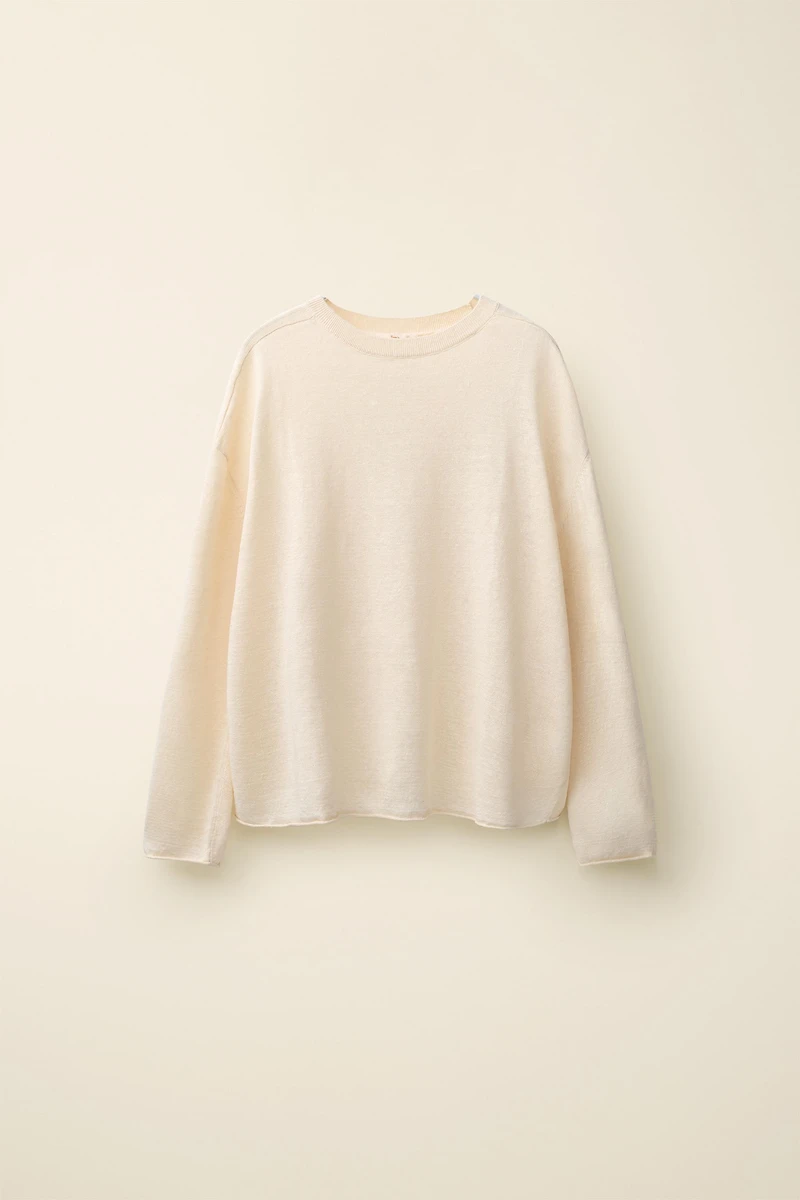 100% LINEN KNIT JUMPER CREATED BY CARAMEL LONDON X ZARA