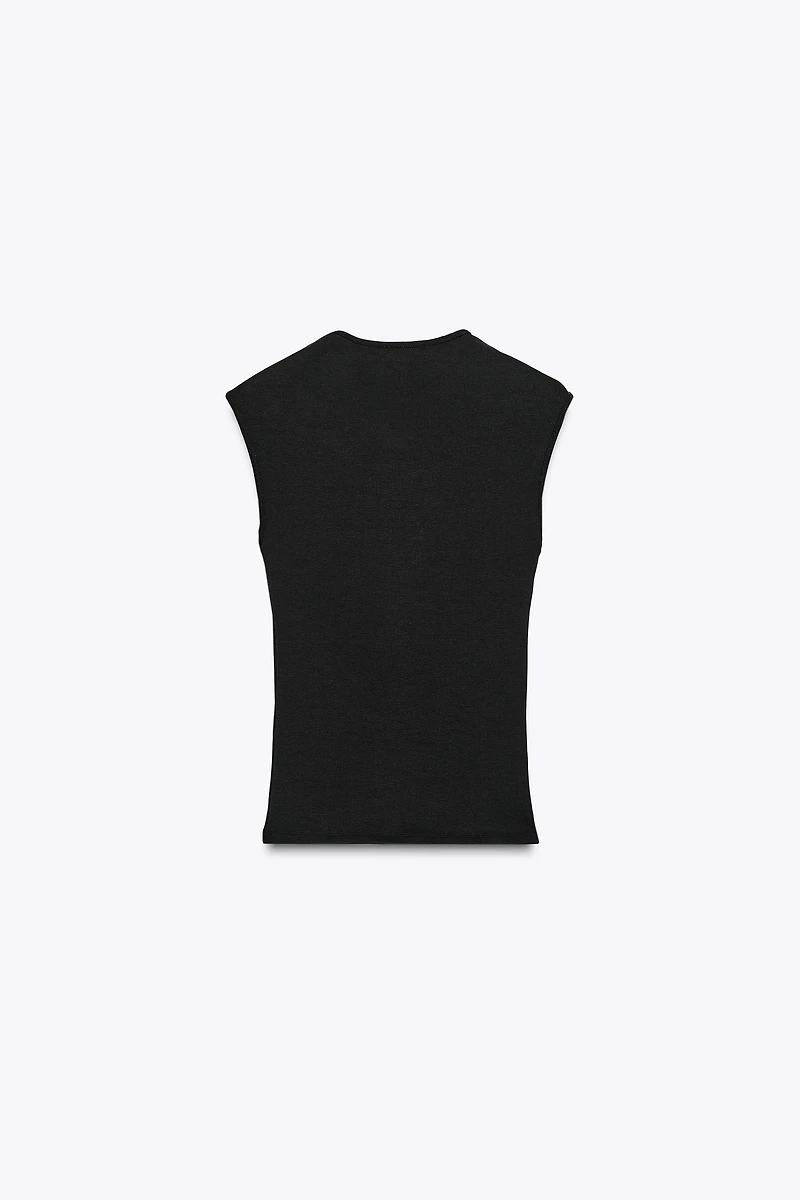 STRETCH RIB T-SHIRT