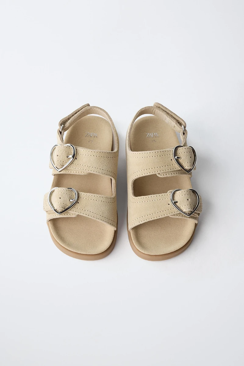 LEATHER BUCKLE SANDALS