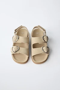 LEATHER BUCKLE SANDALS