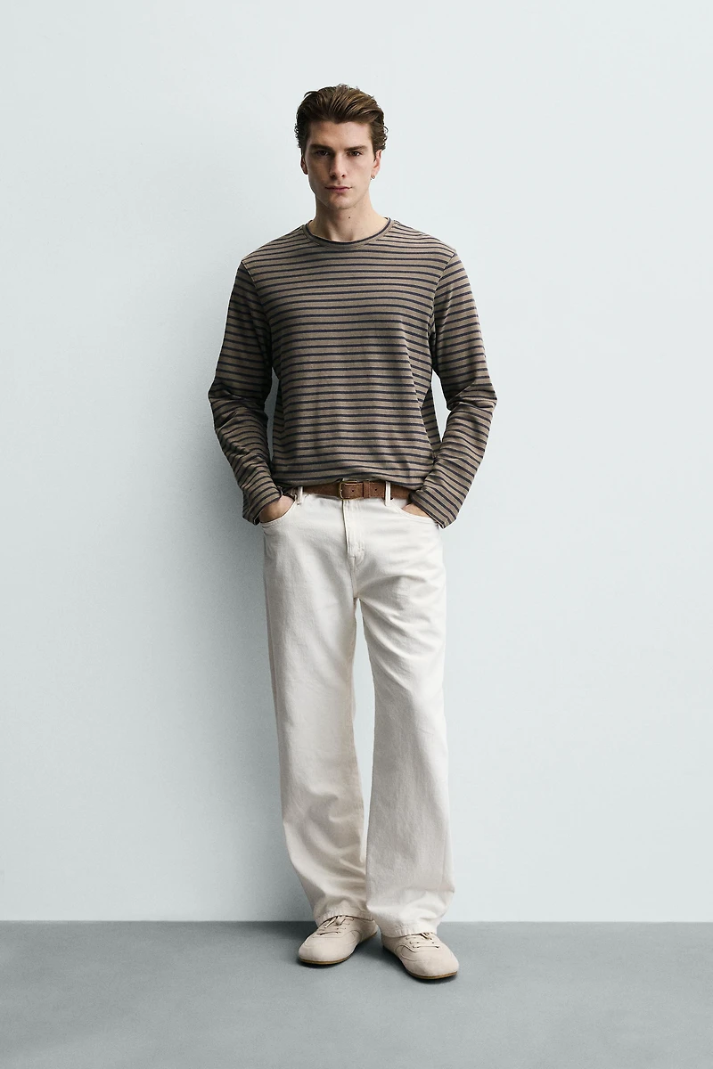 WASHED STRIPED T-SHIRT
