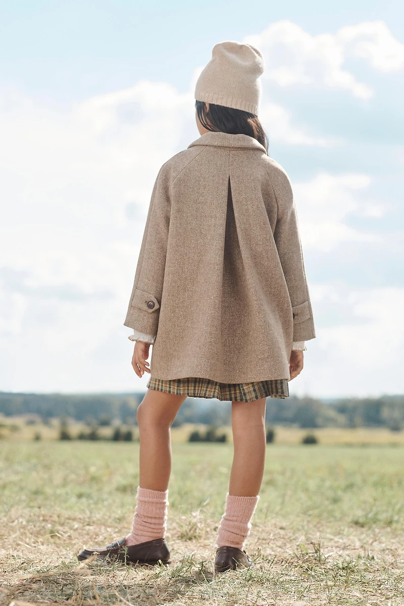 HERRINGBONE WOOL BLEND COAT LIMITED EDITION