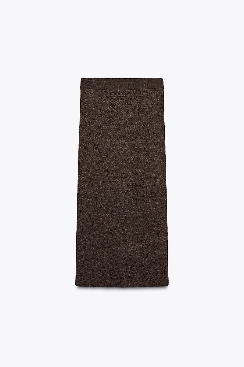TEXTURED KNIT MAXI SKIRT