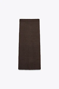 TEXTURED KNIT MAXI SKIRT