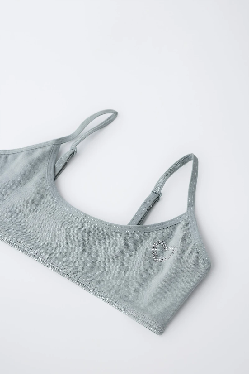 9-14 ANS/ LOT DE TROIS HAUTS À STRASS ET FORMES