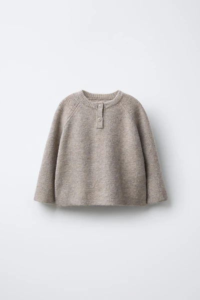 KNIT HENLEY JUMPER