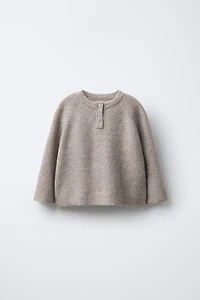 KNIT HENLEY JUMPER