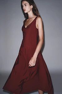 PINTUCK MIDI DRESS