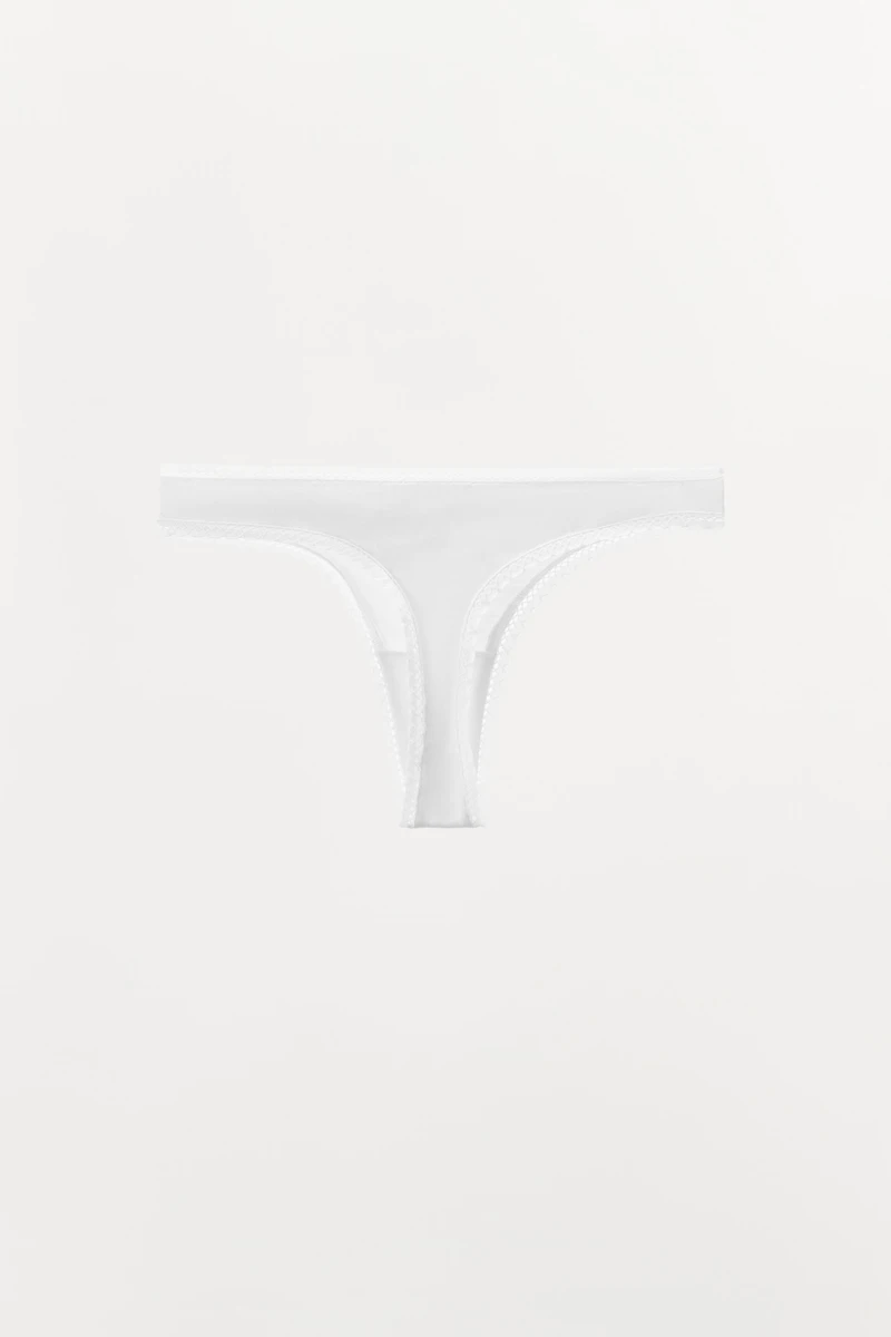 TANGA POINTELLE FLEUR