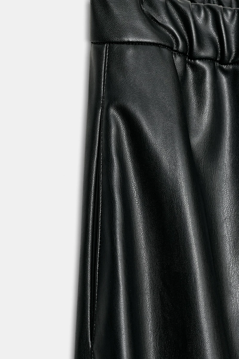 ZW COLLECTION FAUX LEATHER BALLOON PANTS
