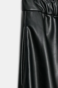 ZW COLLECTION FAUX LEATHER BALLOON PANTS