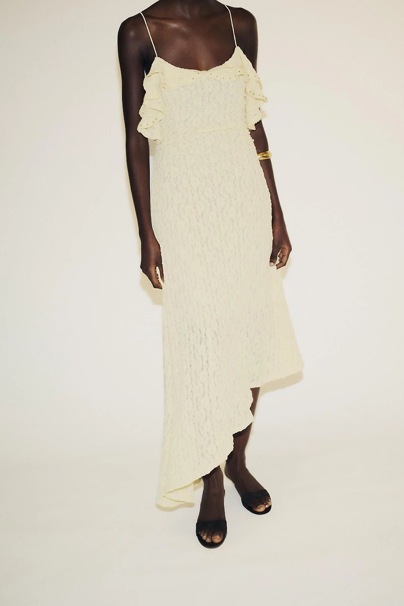 STUDDED LACE DRESS