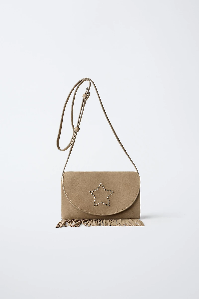 FRINGED LEATHER BAG