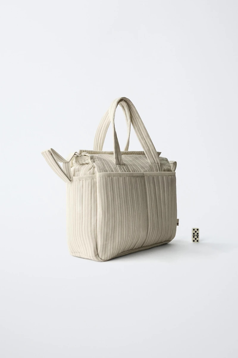 STRIPED MATERNITY BAG