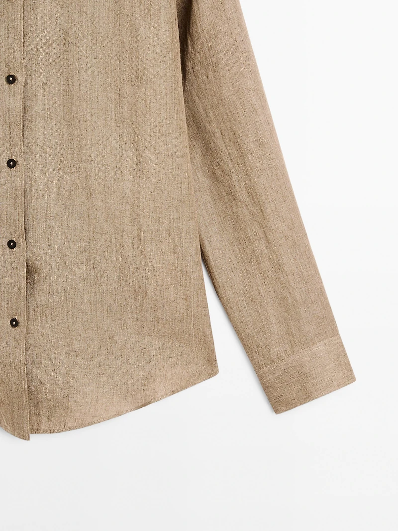 Chemisier chambray 100 % lin