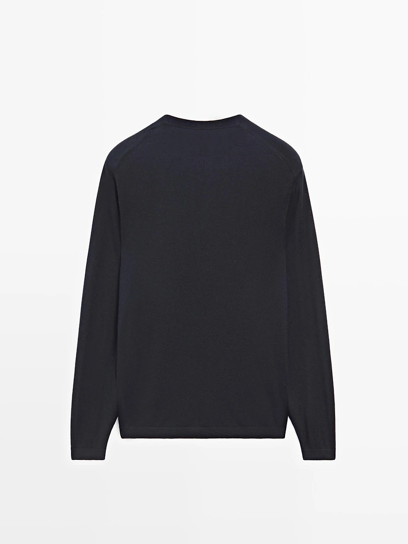 Pull en maille 100 % cachemire à col rond