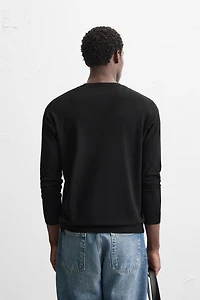 TEXTURED VISCOSE BLEND SWEATER